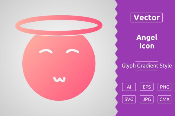 Vector Angel Gradient Icon: A Versatile Design Asset for Modern Projects