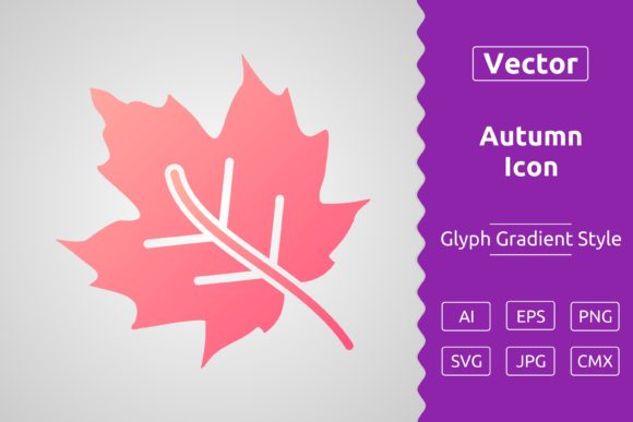 Vector Autumn Gradient Icon – A Versatile Design Asset for Creative Projects