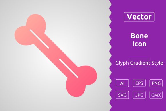 Vector Bone Gradient Icon