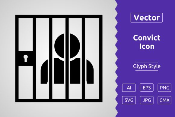 Vector Convict Glyph Icon – A Versatile Tool for Modern Designers and Creators