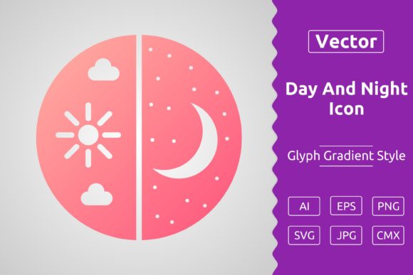 Vector Day and Night Gradient Icon