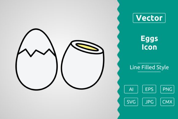 Vector Eggs Filled Outline Icon: A Versatile Design Asset for Modern Projects