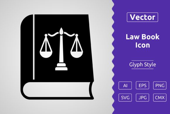 Vector Law Book Glyph Icon: A Versatile Tool for Designers and Creators