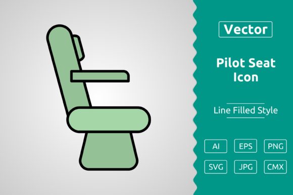 Vector Pilot Seat Filled Outline Icon: A Versatile Tool for Designers and Creators