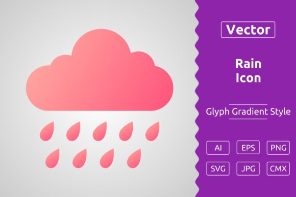 Vector Rain Gradient Icon: A Versatile Design Asset for Modern Projects