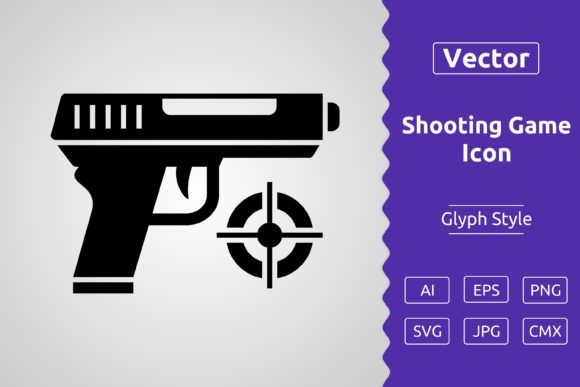 Vector Shooting Game Glyph Icon: A Versatile Tool for Designers and Creators