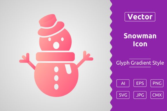 Vector Snowman Gradient Icon – A Versatile Design Asset for Modern Projects