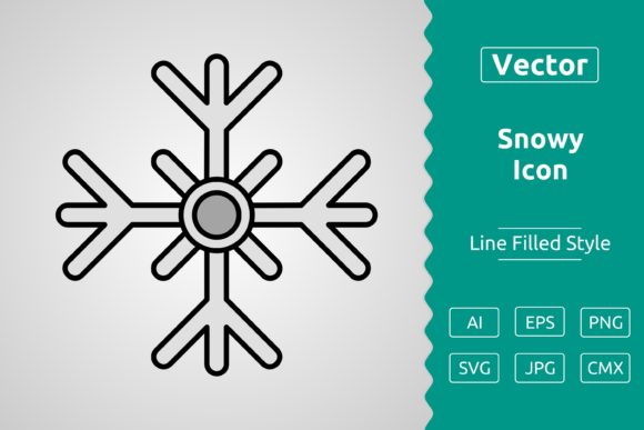Vector Snowy Filled Outline Icon: A Versatile Tool for Designers and Creators
