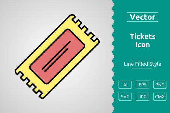 Vector Tickets Filled Outline Icon