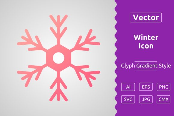 Vector Winter Gradient Icon: A Versatile Design Asset for Modern Projects